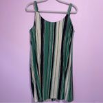 Lush Clothing Lush Mini Dress Women Size M Linen Button Up Stripe Casual Preppy Coastal Boho Photo 6