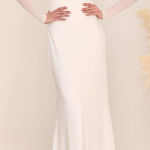 Lulus  Lovingly Yours White Mesh Long Sleeve Maxi Dress Size XS Wedding Bride Photo 0