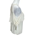 Ramy Brook  White 100% Silk Penelope Cold-Shoulder Tie Sleeve Top Women's Small Photo 2