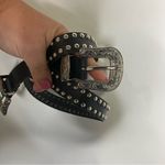 Idyllwind ‎ black studded leather double buckle belt women’s size XL western Photo 5