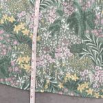 Wonderly 3/4 puff sleeve tie neckline green floral botanical loose top size XXL Photo 11