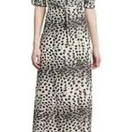 Sea New York Leo Animal Print Wrap Midi Dress Size 0 Brown Photo 0