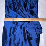 Marisa Baratelli Dress Thai Silk Blue Cocktail Party Evening Occasion Size 10 Photo 7