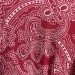 Bit & Bridle  Shirt Dress Red White Paisley Waist Tie Festival Western Medium Photo 5