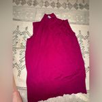 Women’s pink purple turtle neck short sleeve sweater with button detail size xl Photo 3