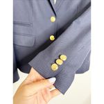 J.Crew  Schoolboy Navy Blue Gold Button Wool Blend Fitted Blazer US 2 Photo 4