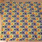 Halloween Print Scrub Top 1 Pocket Black Cats Pumpkins Size 2X Orange Photo 0