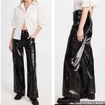 Free People Free People Star Crossed Lovers Faux Leather Straight Leg Pants Black 0 Photo 3