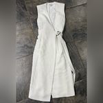 Ted Baker New! Molenaa Sleeveless Tailored Midi Wrap Dress Ivory US 6 $575 Photo 8