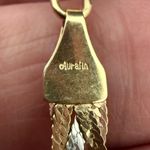 Vintage AURAFIN 14k Italy Tricolor 4mm Braided Flat Snake Chain 7" Bracelet 3g. Gold Photo 10