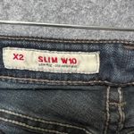 Y2K Aeropostale X2 Slim Jeans Size 0 Long Low Rise Straight Leg Dark Wash Denim Blue Photo 5