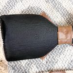 Faux Leather Cognac Brown Cream Crochet Waist Belt Small Photo 9