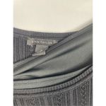 Ann Taylor Pointelle Flounce Black Sweater Dress Medium Photo 2