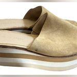Veronica Beard  Eunise Leather Wedge Platform Sandals Size 10.5 Beige White Photo 1