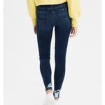 American Eagle Dream Jeggings High Rise Skinny Jeans Distressed Frayed Size 8 Photo 1