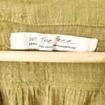 Free People WE THE FREE |  Safari Sheer Wrap Top Olive Green Blouse Raw Edge | XL Photo 6