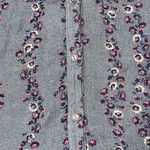 Free People Gray Floral Long Sleeve Shirt Dress Photo 2