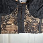 Missguided  Black/Nude Lace Front Clasp Bustier Bralette Top size US 2P Photo 4