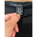 DKNY  Classic Black Sheer Long Sleeve Rushed Sheath dress  Size Medium Photo 5