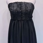 YA Los Angeles Black Strapless Maxi Dress Ruffled Bust Lined Sheer Skirt by S-M Photo 9