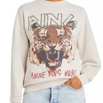 ANINE BING Tiger Muse Stone Crew Pullover Sweatshirt 100% Organic Cotton Size XS Photo 0
