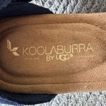 Koolaburra by Ugg  Navy Blue Mesh Perforated Suede Wedge Sandals Sz 9.5 Photo 3