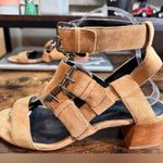 Rebecca Minkoff Llana Sandals Shoes Suede Buckle Strappy Block Heel Tan Sz 7 Photo 6