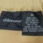 Y2k Vintage Xhiliration Tan Long Sleeve Floral Embroidered Blouse Medium Brown Photo 2