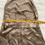 High neck backless gold satin micro mini dress size small Photo 6