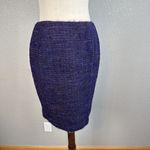 Talbots  Skirt Jacket Suit Size 8 Petite Purple Boucle Nubby Tweed Wool Mohair Photo 8