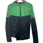 Nike  Dri-Fit Running Green & Black Full-Zip Hooded Jacket Women's Small Photo 0