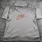 Nike  Foil Rally Hoodie Sweatshirt Gray Pullover Drawstring Funnel‎ Neck Women XL Photo 0