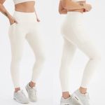 Girlfriend Collective Moon Compressive Pocket High Waist Leggings Pants S White Photo 1
