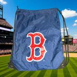 Boston Red Sox Drawstring Backpack Bag MLB Baseball Cinch Sac Gym Travel Gear Blue Photo 1