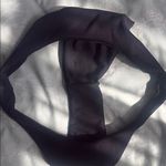 Black Ribbed Cheeky Bikini Bottom Photo 5