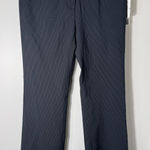 Amanda Chelsea Black Pinstripe Low Rise Straight Leg Office Siren Pants Size 0 Photo 0