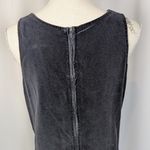 90s Vintage Velvet Sleeveless Mini Dress Solutions Black Size Medium Photo 10