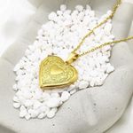 Statement Gold Heart Locket Photo 3