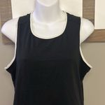 Kate Spade Black and Cream Peplum Tank Shell with Keyhole and Back Bow- Medium Photo 3