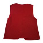 Vintage Koret‎ Sweater Vest Medium Red Wool Blend Novelty Belted Knitwear Photo 1