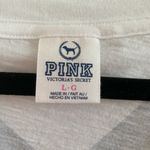 PINK - Victoria's Secret Victoria's Secret Pink White & Black Graphic Tee Size L New Without Tag Photo 3