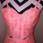 Gianni Bini  2-Piece Floral Neon Pink Pencil Skirt & Adjustable Top SET Size 0 Photo 4