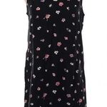 Gap  Black Sleeveless Floral Print Y2K Shift Dress Women’s Size Small S Photo 0