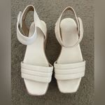 Franco Sarto Open-Toe Upper Leather Cork Platform Wedge Sandals Photo 1