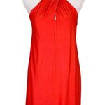 Cynthia Steffe  Emerson Sleeveless Halter Dress S Small Red Persimmon Photo 0