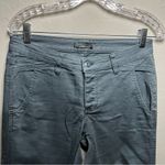 prAna Janessa Green Blue Button Fly Cropped Twill Outdoor Chino Pants Photo 3