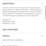 joe's jeans JOE’S Jeans Women’s Size 24 Joe’s Jeans Slim Kick Ankle Trouser Pants Chinos Photo 13