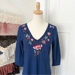 Johnny Was  Embroidered Dress Blue Sz S Photo 2