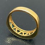 SUZANNE SOMERS 925 Gold Emerald Green Trilliant CZ Cubic Zirconia Ring Size 8 Photo 7