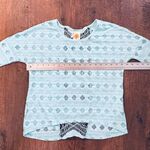 High / low open work top, no size, see measurements, approx S Blue Size undefined Photo 3